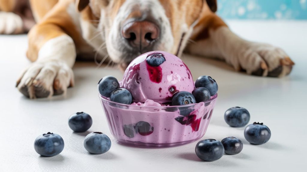 Blueberry Yogurt Ice Cream for Dogs